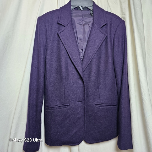 New York & Company Jackets & Blazers - New York & Company purple blazer wool blend size 4